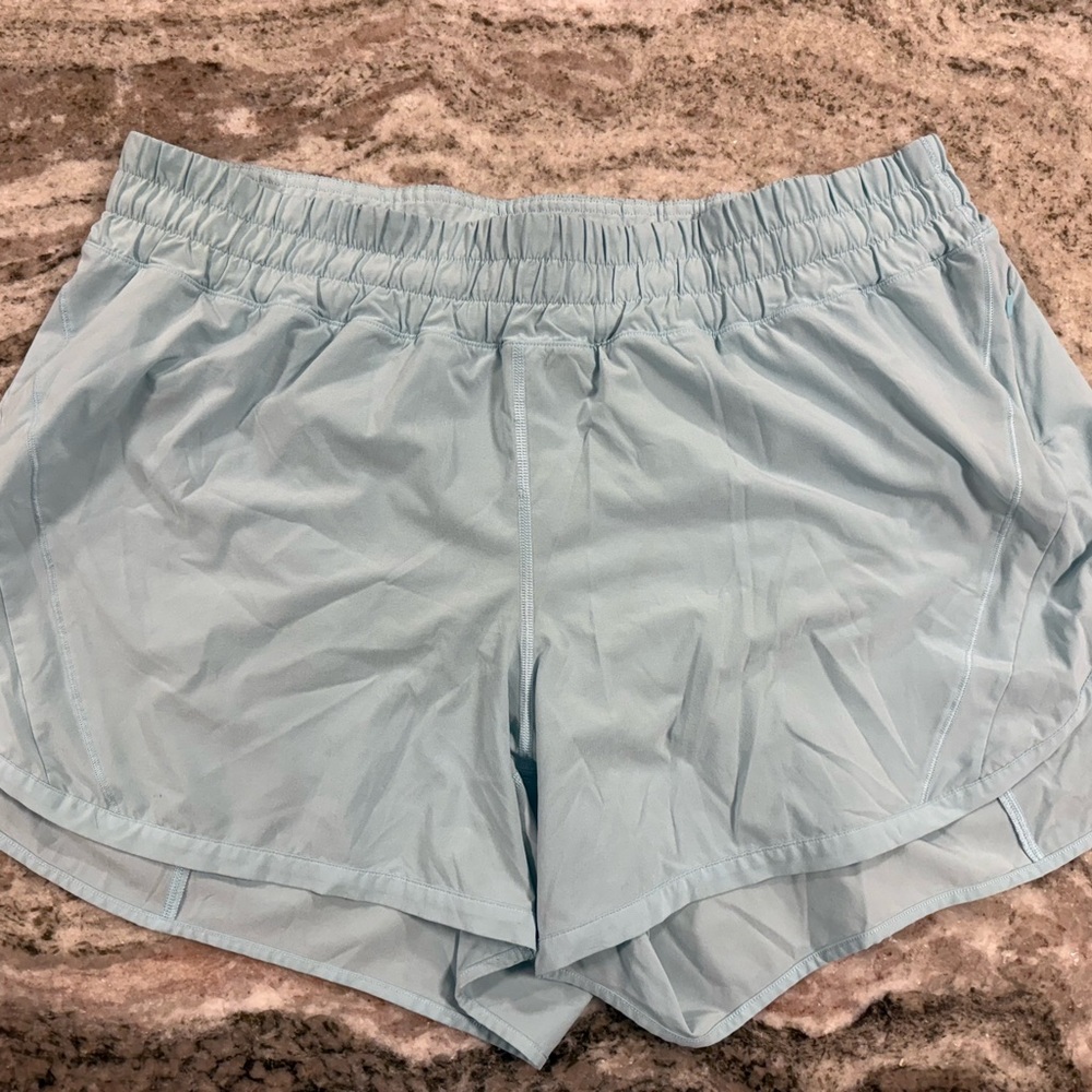 Lululemon Light Blue Women's Track That 5” Shorts